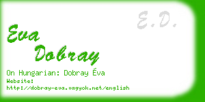 eva dobray business card
